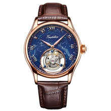Load image into Gallery viewer, Guanqin Tourbillon Mechanical Watch Men Skeleton 100% Original Brand 2019 luxury Waterproof Leather Watch Relogio Masculino