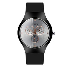 Load image into Gallery viewer, Fashion Luxury Quartz Wristwatches Black Women Waterproof Watch Female Clock Rubber Men Fitness Wrist Watches Diamond Dial Watch